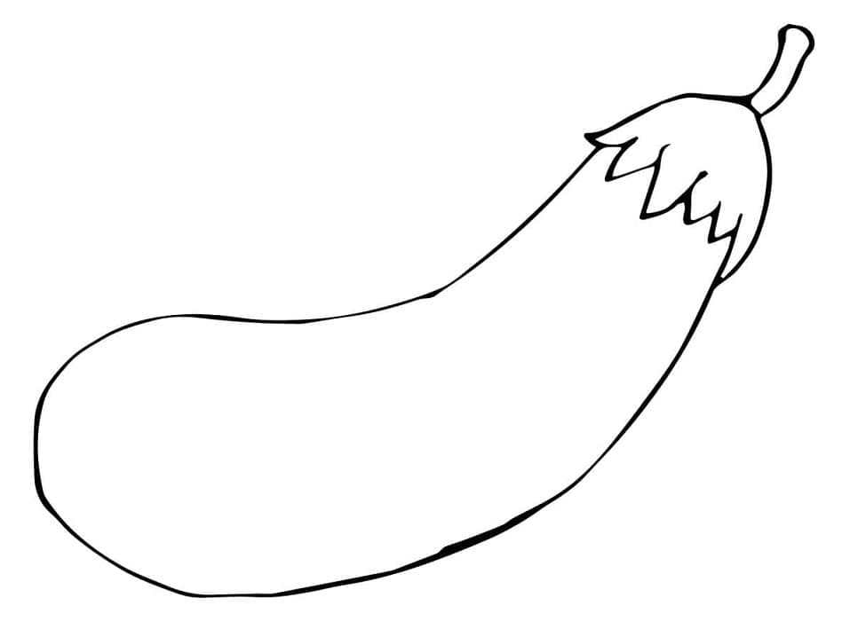 Desenho de Berinjela para Colorir Pdf Imprimivel