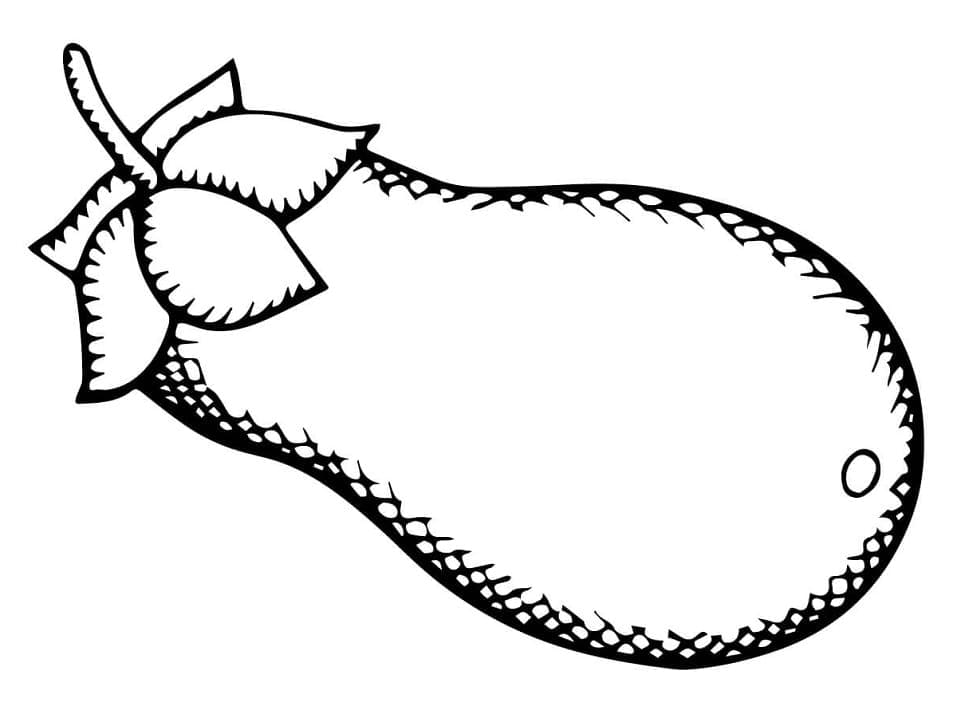 Desenho uma Berinjela para Colorir