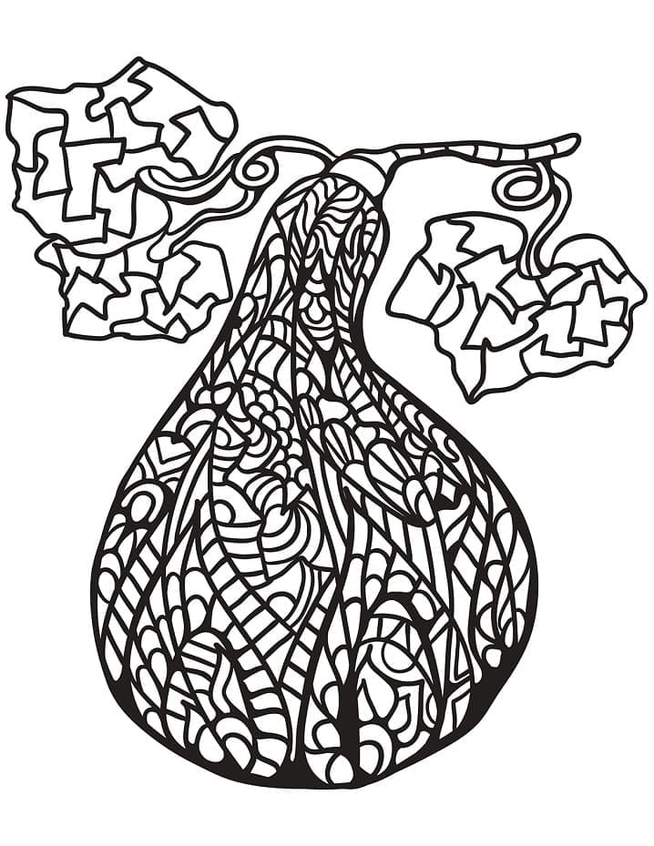 Desenho Zentangle de Berinjela para Colorir