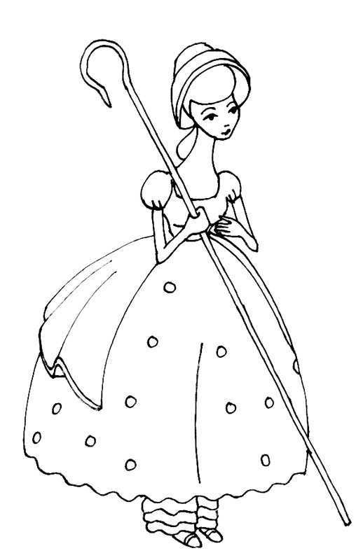 Desenho de Betty Bo Peep para Colorir Pdf
