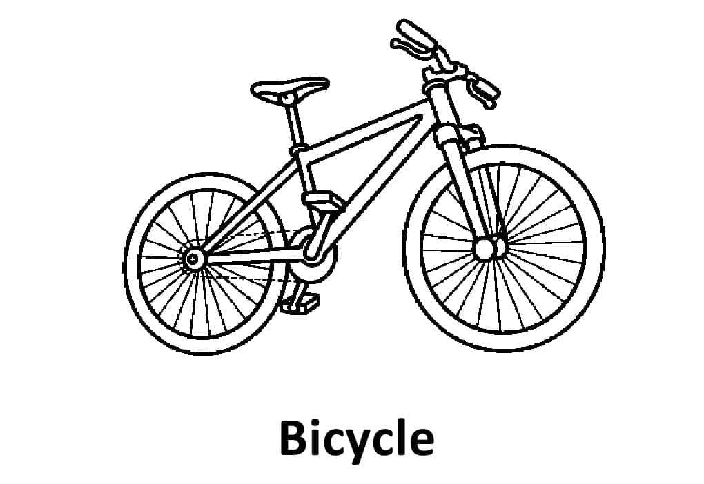 Desenho de Bicicleta Grátis para Crianças para Colorir