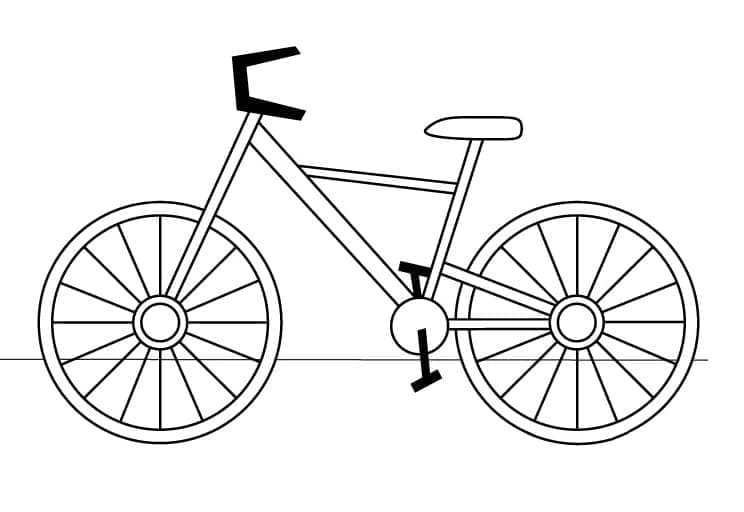 Desenho de Bicicleta Grátis para Colorir