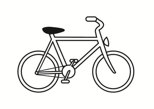 Desenho de Bicicleta para Crianças para Colorir
