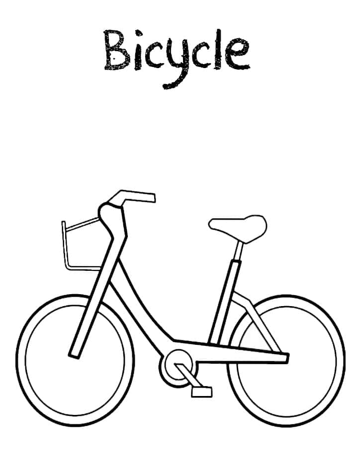 Desenho de Bicicleta para Meninas para Colorir