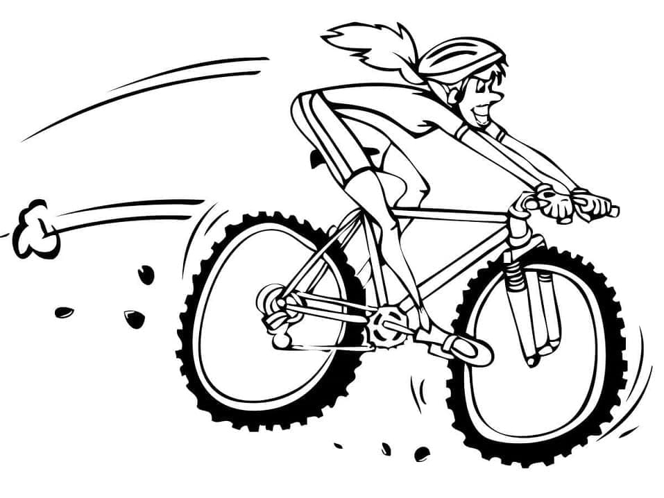 Desenho de Bicicleta de Montanha para Colorir