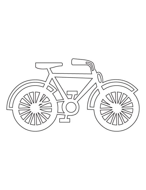 Desenho de Bicicleta Muito Fácil para Colorir