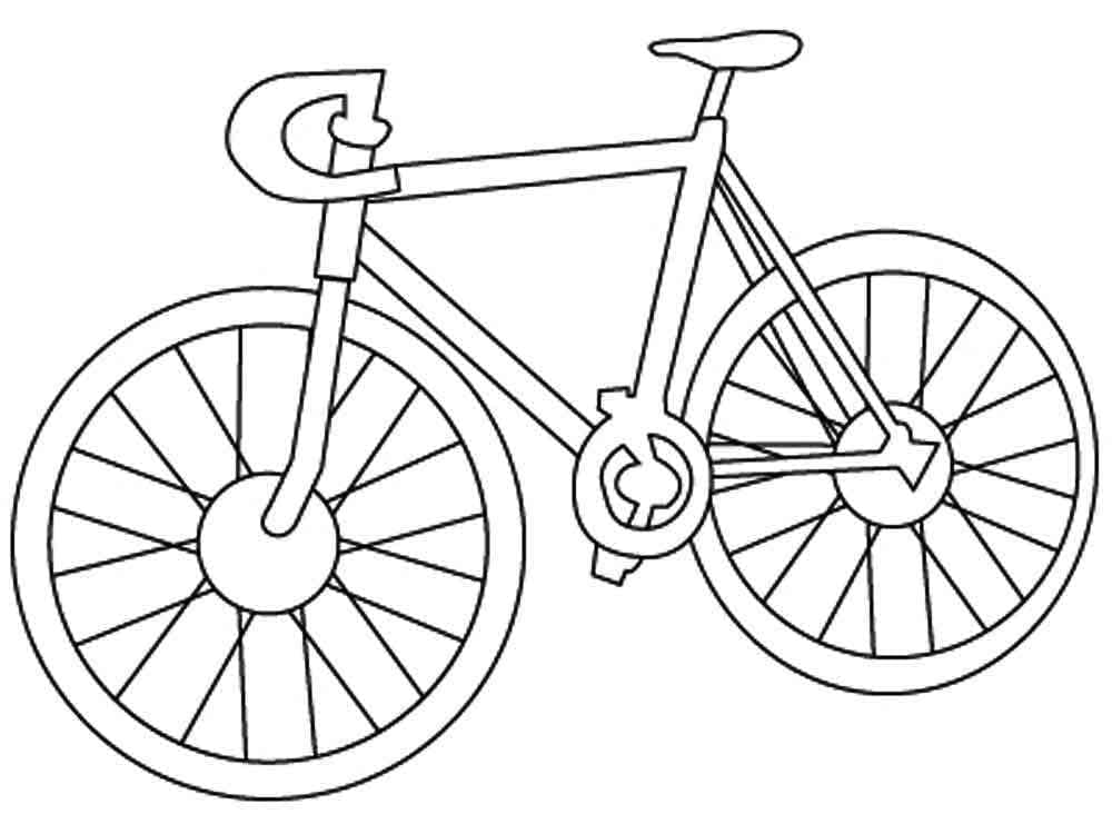 Desenho de Bicicleta Muito Simples para Colorir