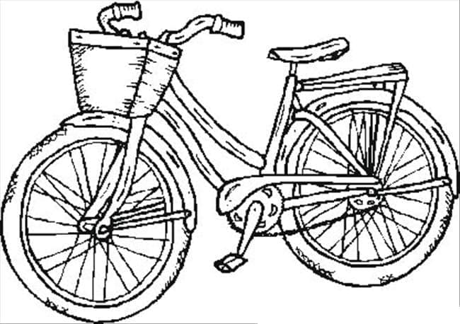 Desenho de uma Bela Bicicleta para Colorir