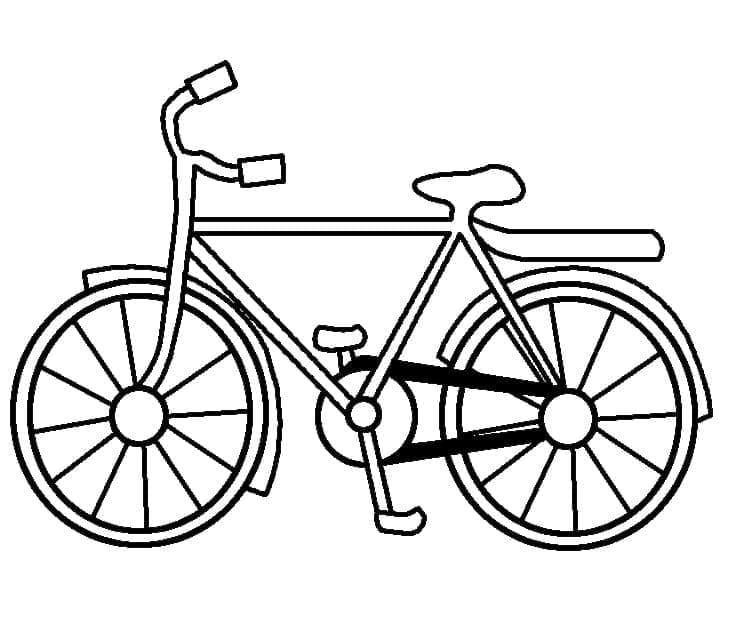 Desenho de uma Bicicleta Perfeita para Colorir