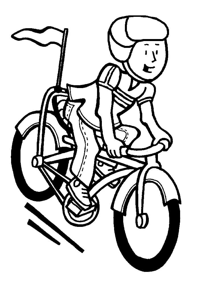 Desenho de Bicicleta Imprimivel Pdf para Colorir
