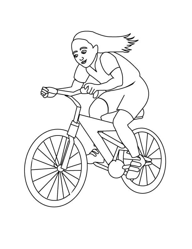 Desenho de Bicicleta para Pintar Imprimivel
