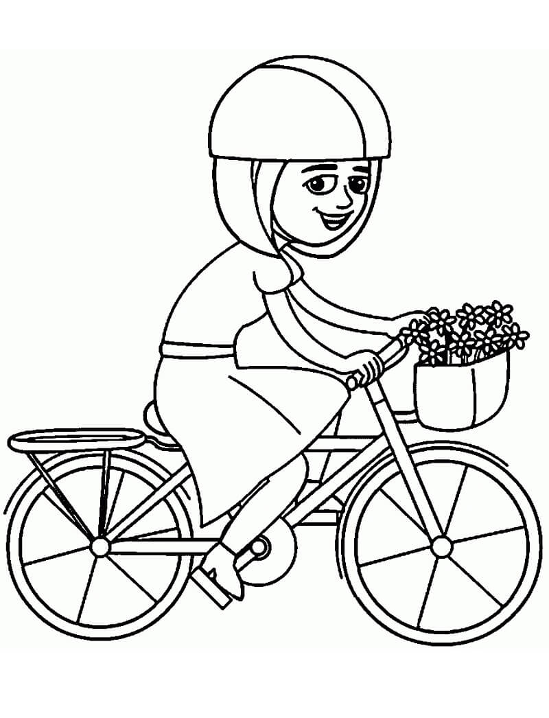 Desenho de Bicicleta Pdf para Colorir Grátis