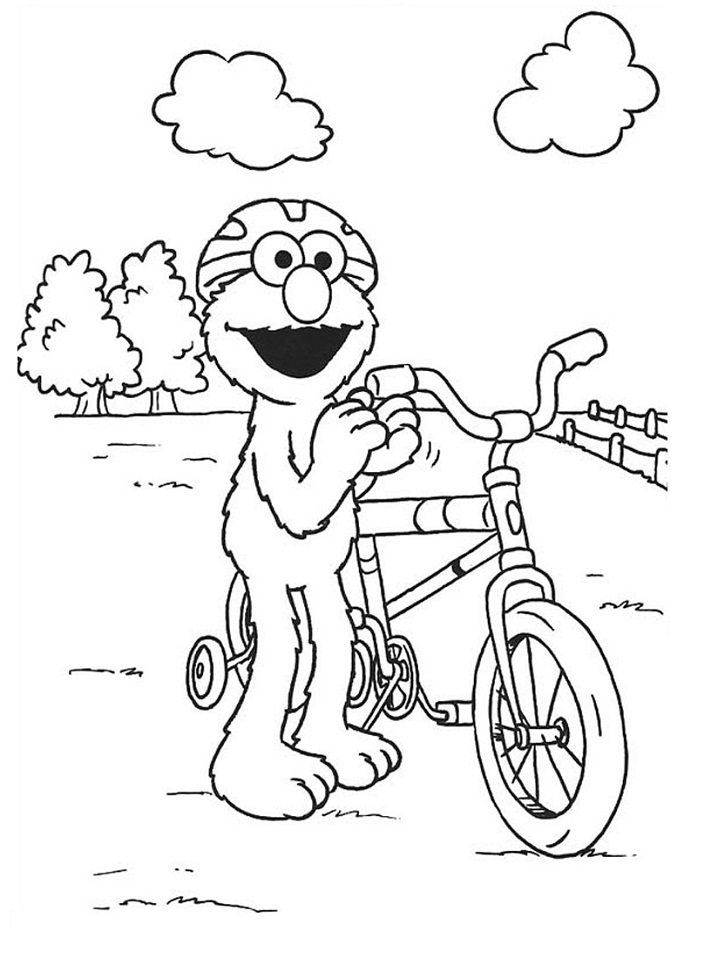 Desenho de Bicicleta Pdf para Imprimir e Colorir