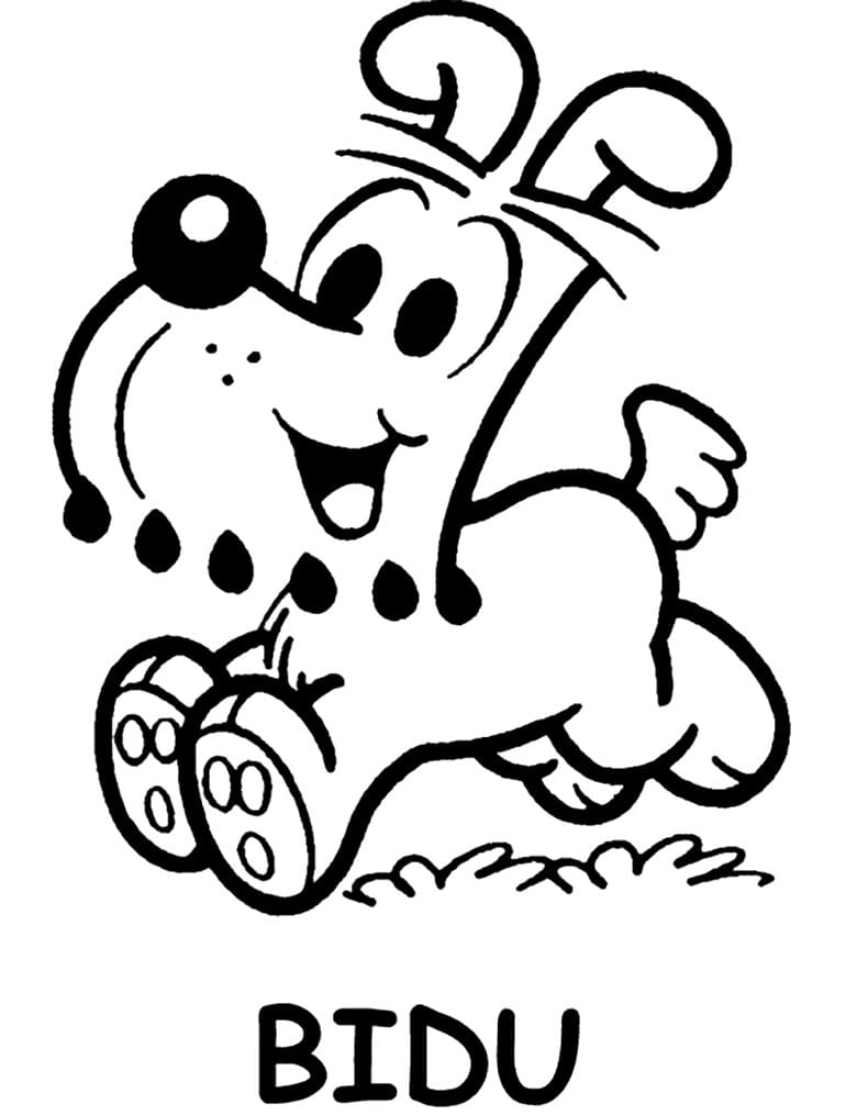 Desenho de Bidu Feliz para Colorir