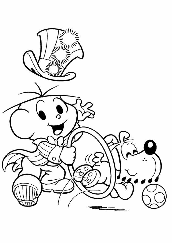 Desenho de Bidu Turma da Monica para Colorir