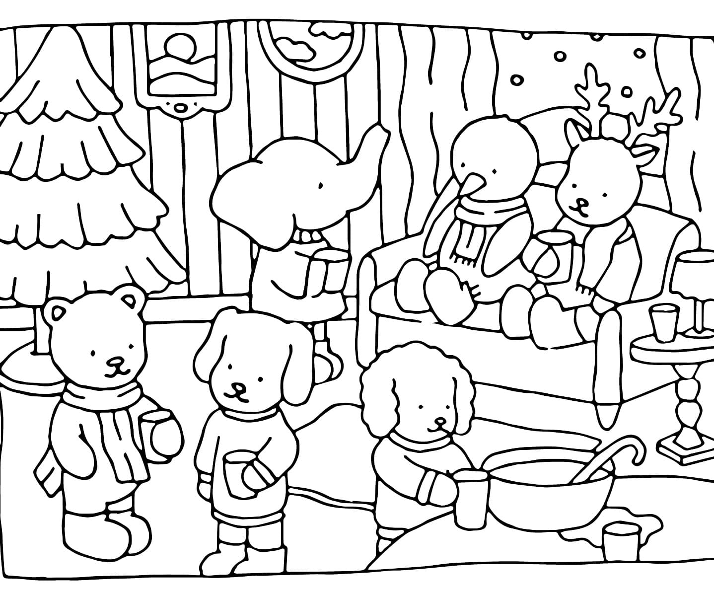 Desenho Bobbie Goods Natal 2024 para Colorir