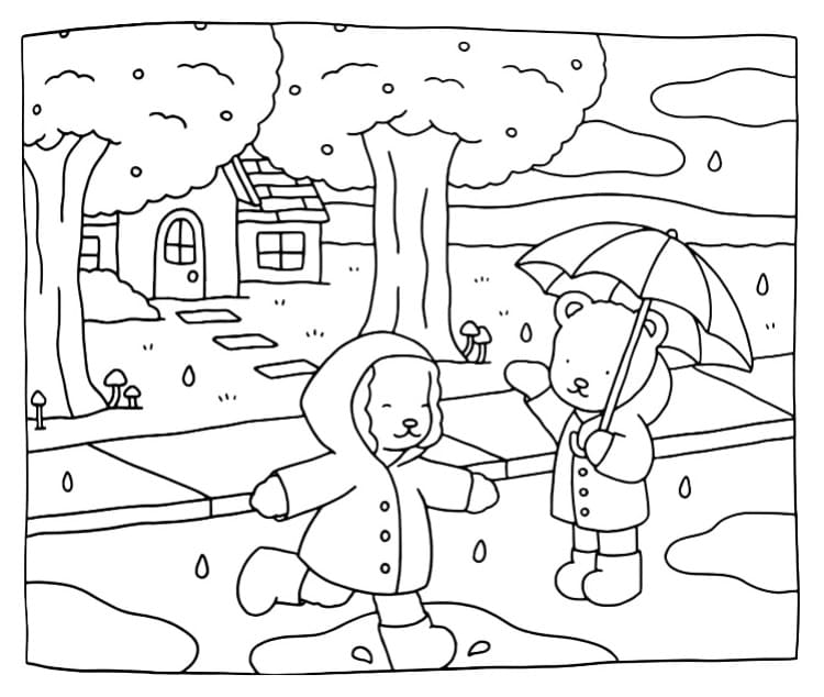 Desenho de Bobbie Goods Dia de Chuva para Colorir
