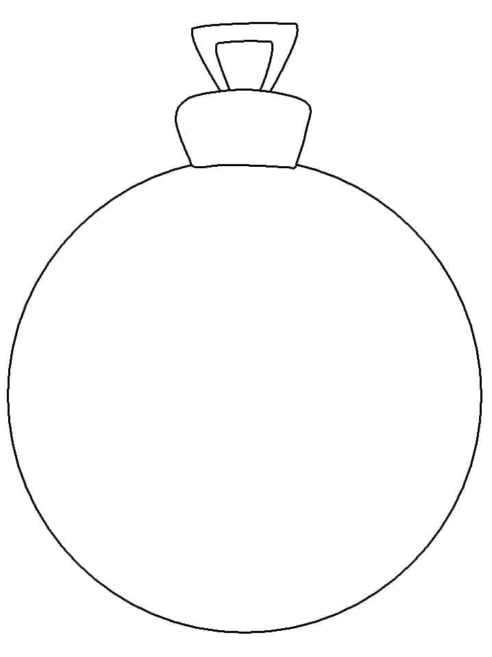 Desenho de Bola de Natal Fácil para Colorir