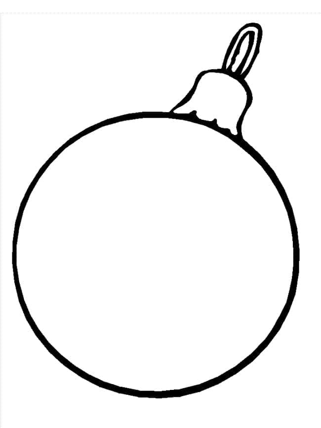 Desenho de Bola de Natal Grátis para Crianças para Colorir