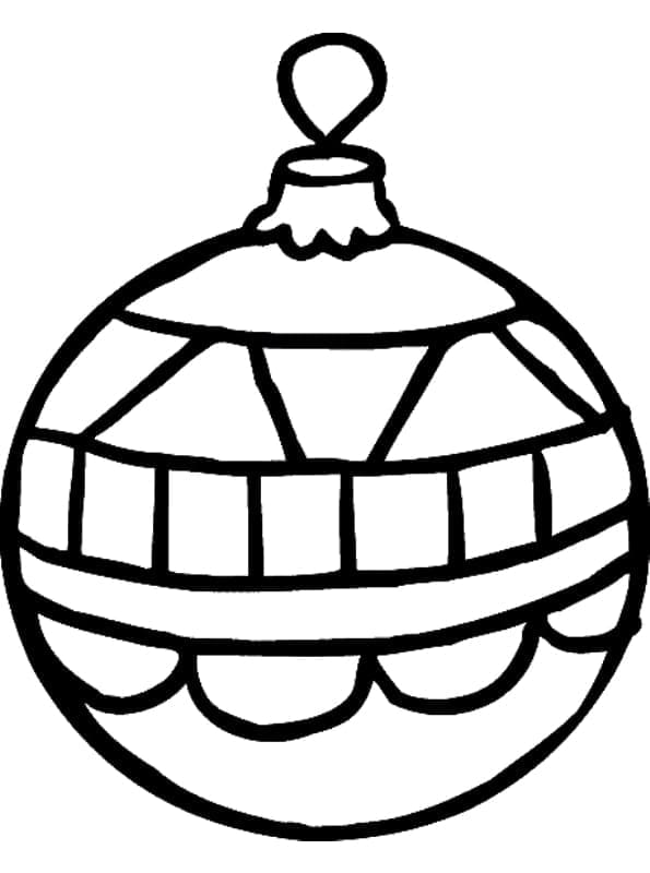 Desenho de Bola de Natal Perfeita para Colorir