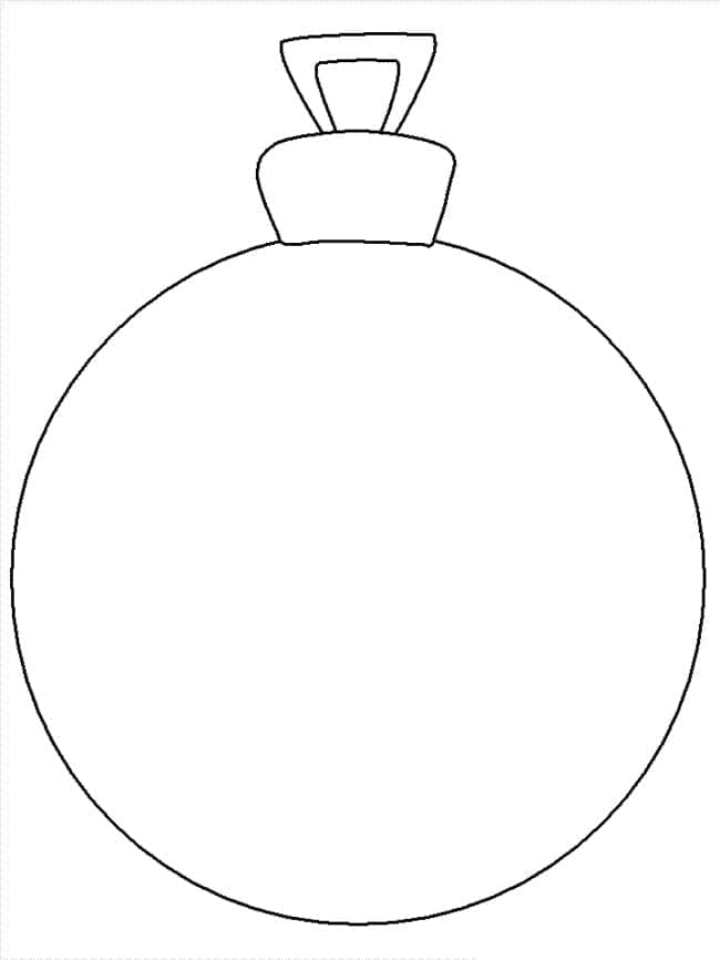 Desenho de Bola de Natal Simples para Colorir