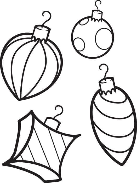 Desenho de Bolas de Natal Perfeitas para Colorir
