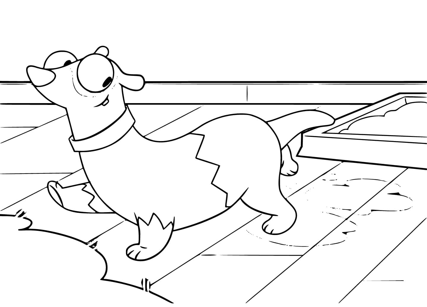 Desenho de Boris e Rufus Amigos para Colorir e Imprimir Pdf