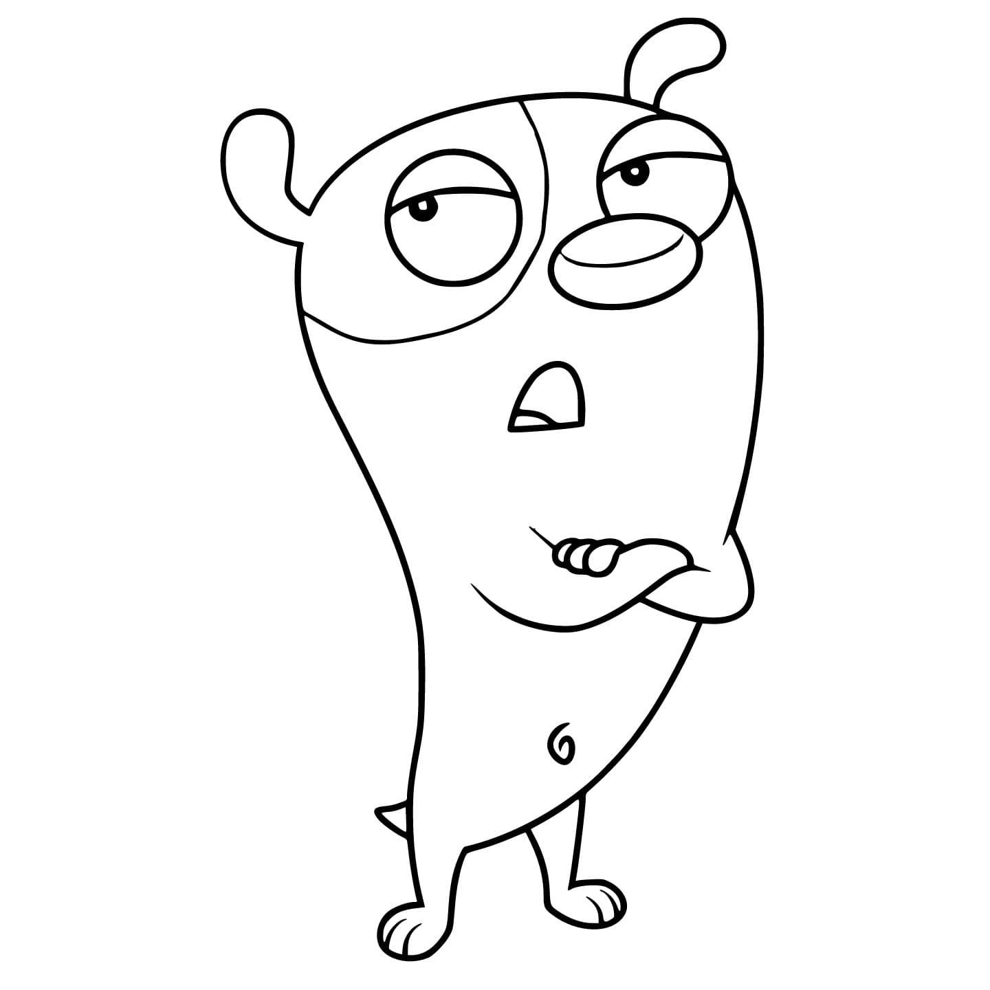 Desenho de Boris e Rufus Animados para Colorir e Pintar com Tinta Guache