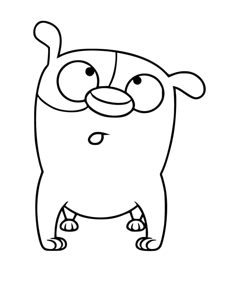 Desenho de Boris e Rufus em Aventurá para Colorir com Lápis de Cor