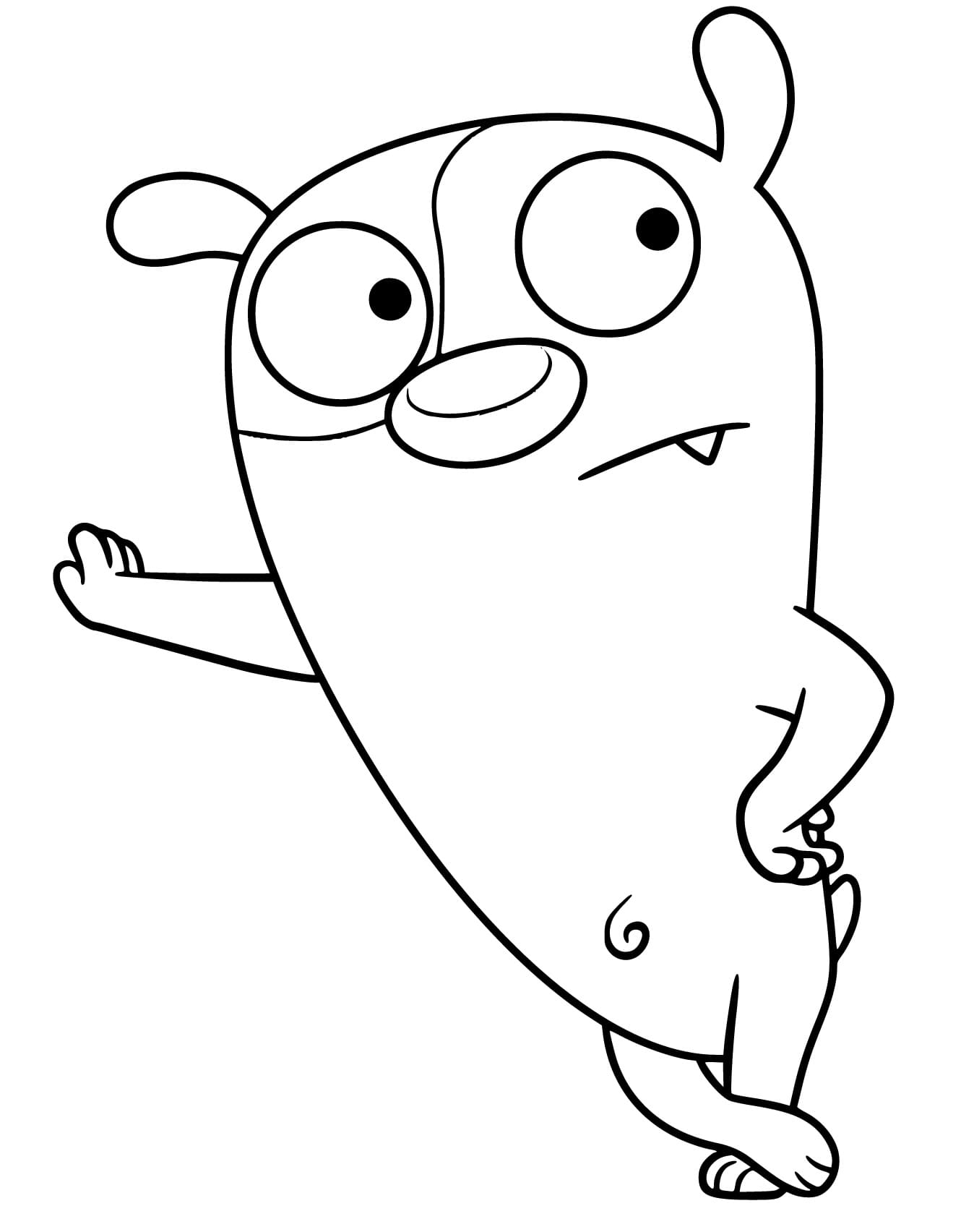 Desenho de Boris e Rufus para Colorir e Pintar com Tinta Guache