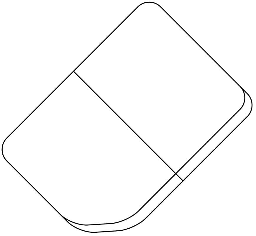 Desenho de Borracha com Detalhes para Colorir e Imprimir