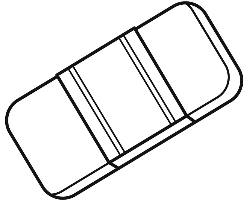 Desenho de Borracha Simples para Colorir e Imprimir