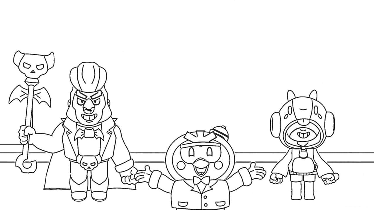 Desenho de Brawl Stars Jogo para Colorir