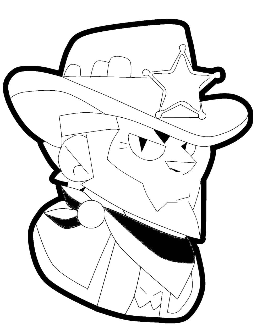 Desenho de Byron Brawl Stars para Colorir