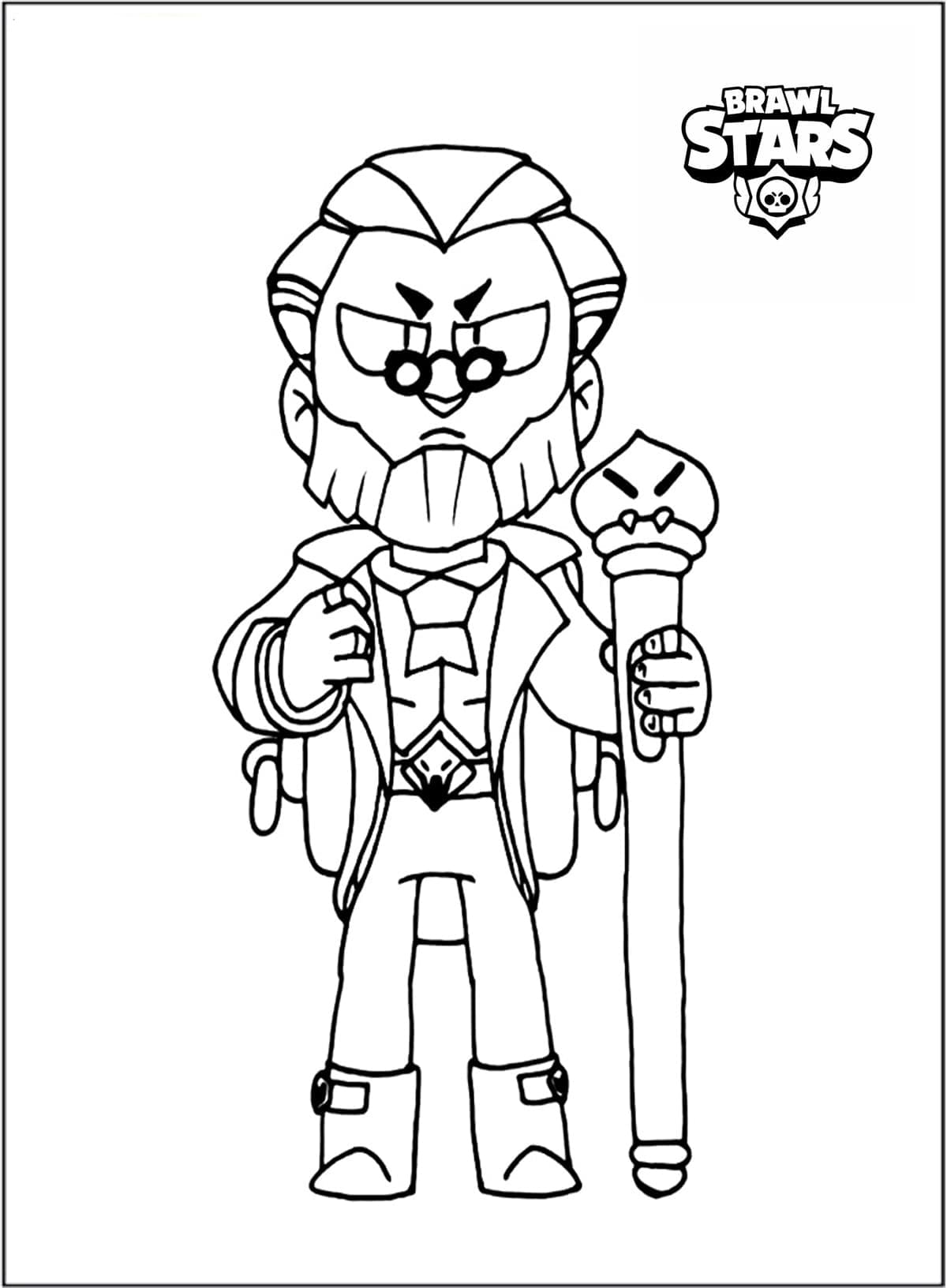 Desenho de Byron de Brawl Stars para Colorir