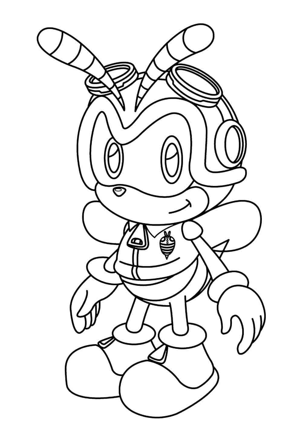 Desenho de Charmy Bee Grátis para Crianças para Colorir