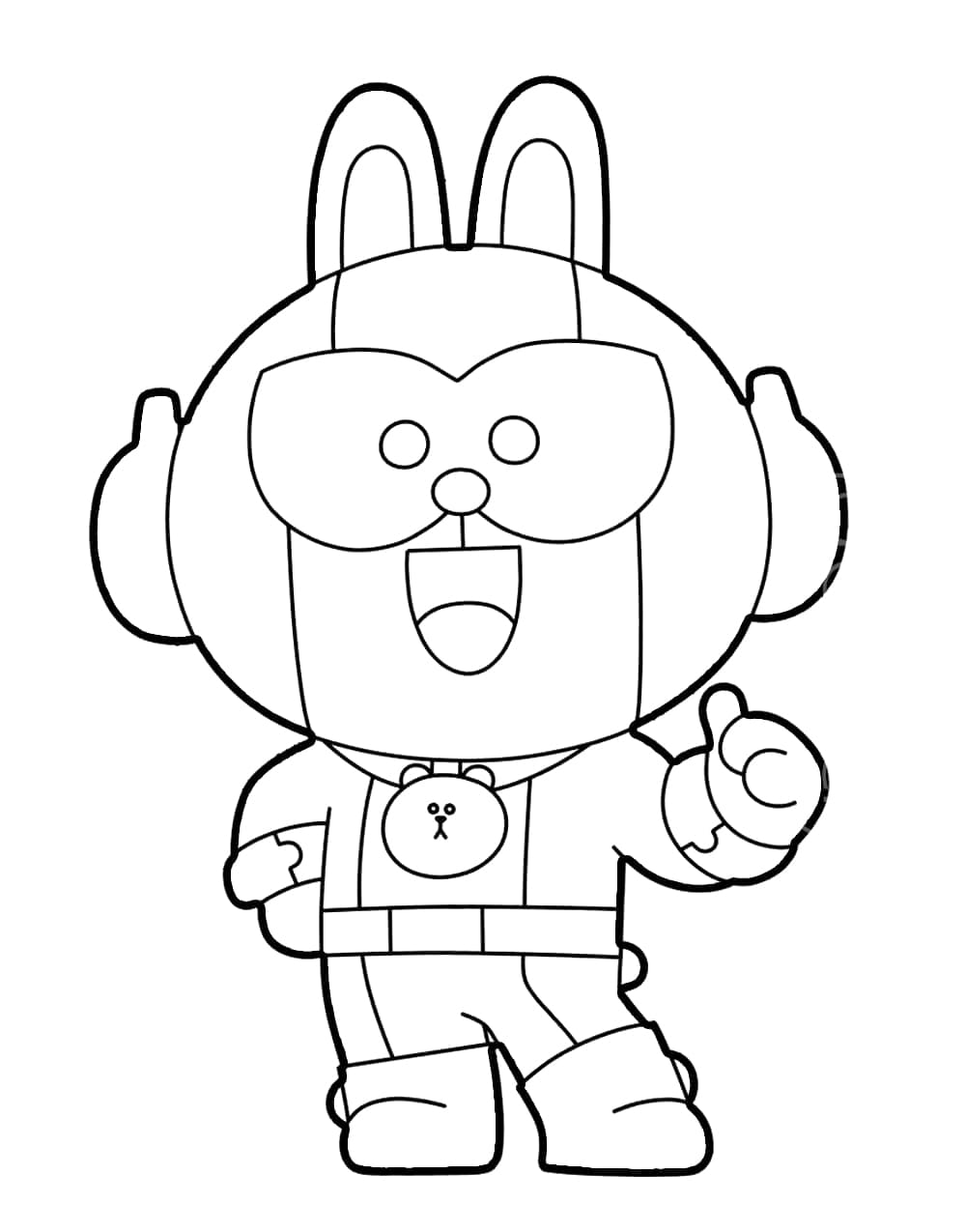 Desenho de Cony Max de Brawl Stars para Colorir