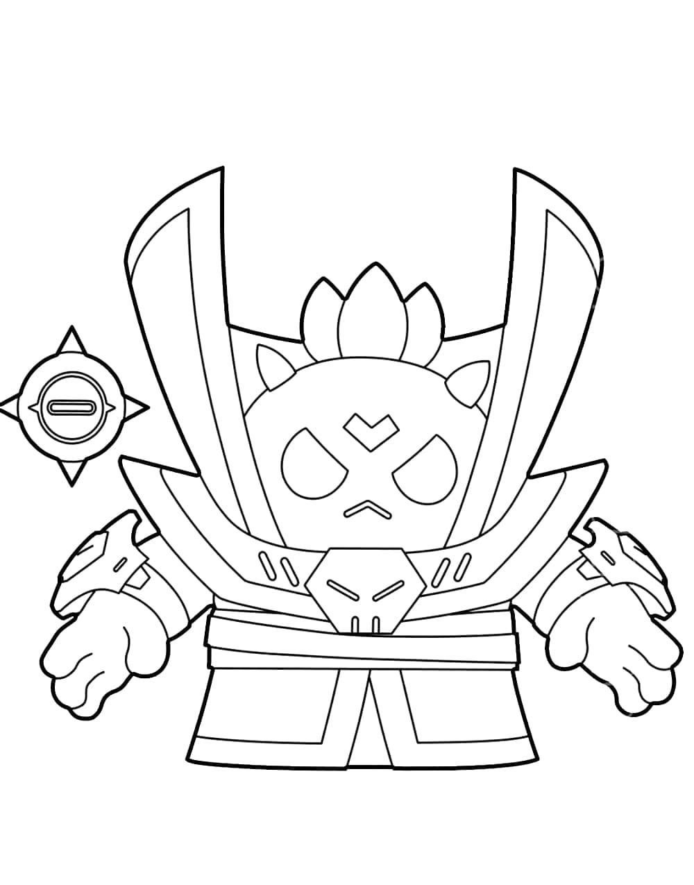 Desenho de Dark Lord Spike de Brawl Stars para Colorir