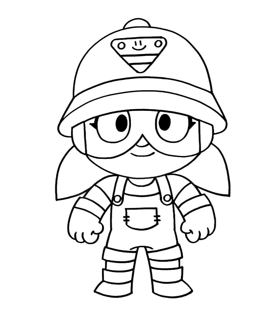 Desenho de Jacky de Brawl Stars para Colorir