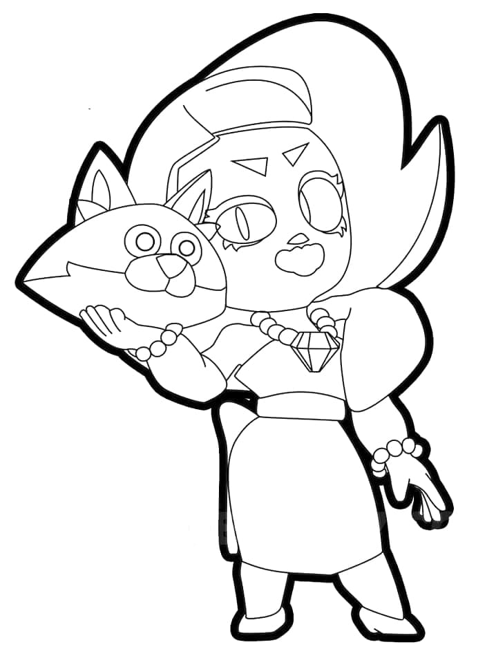Desenho de Lola de Brawl Stars para Colorir