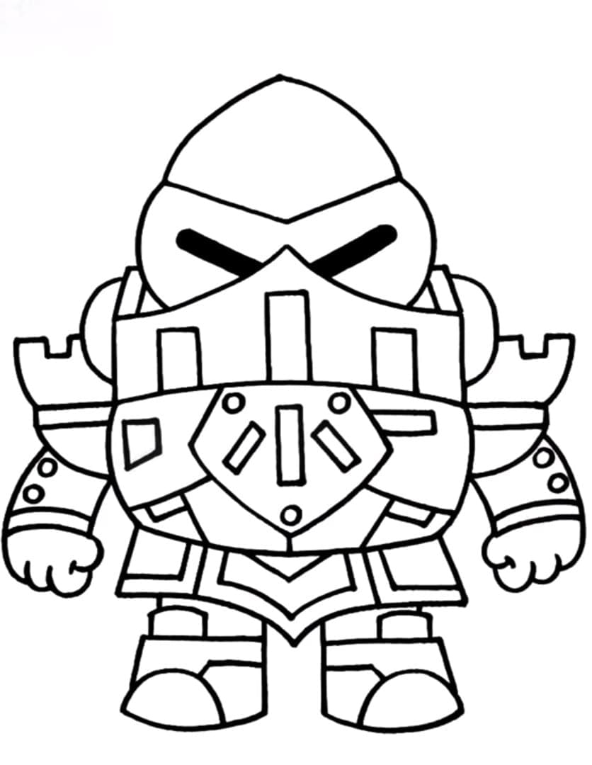 Desenho de Mecha Surge de Brawl Stars para Colorir