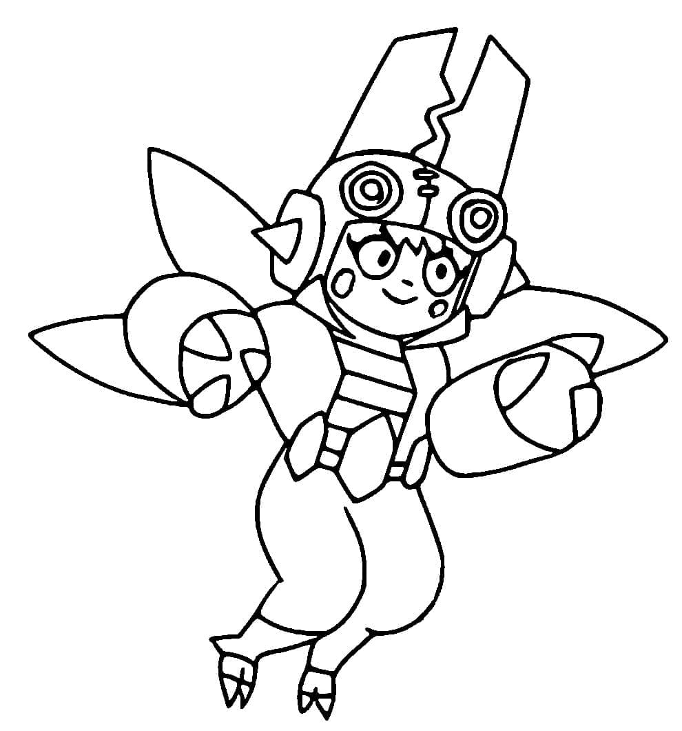 Desenho de Mega Beetle Bea de Brawl Stars para Colorir
