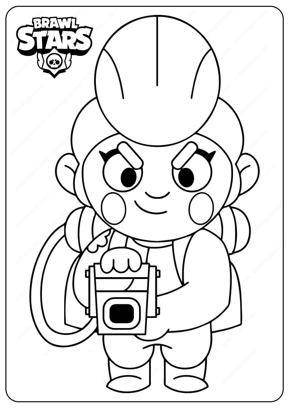 Desenho de Pam de Brawl Stars para Colorir