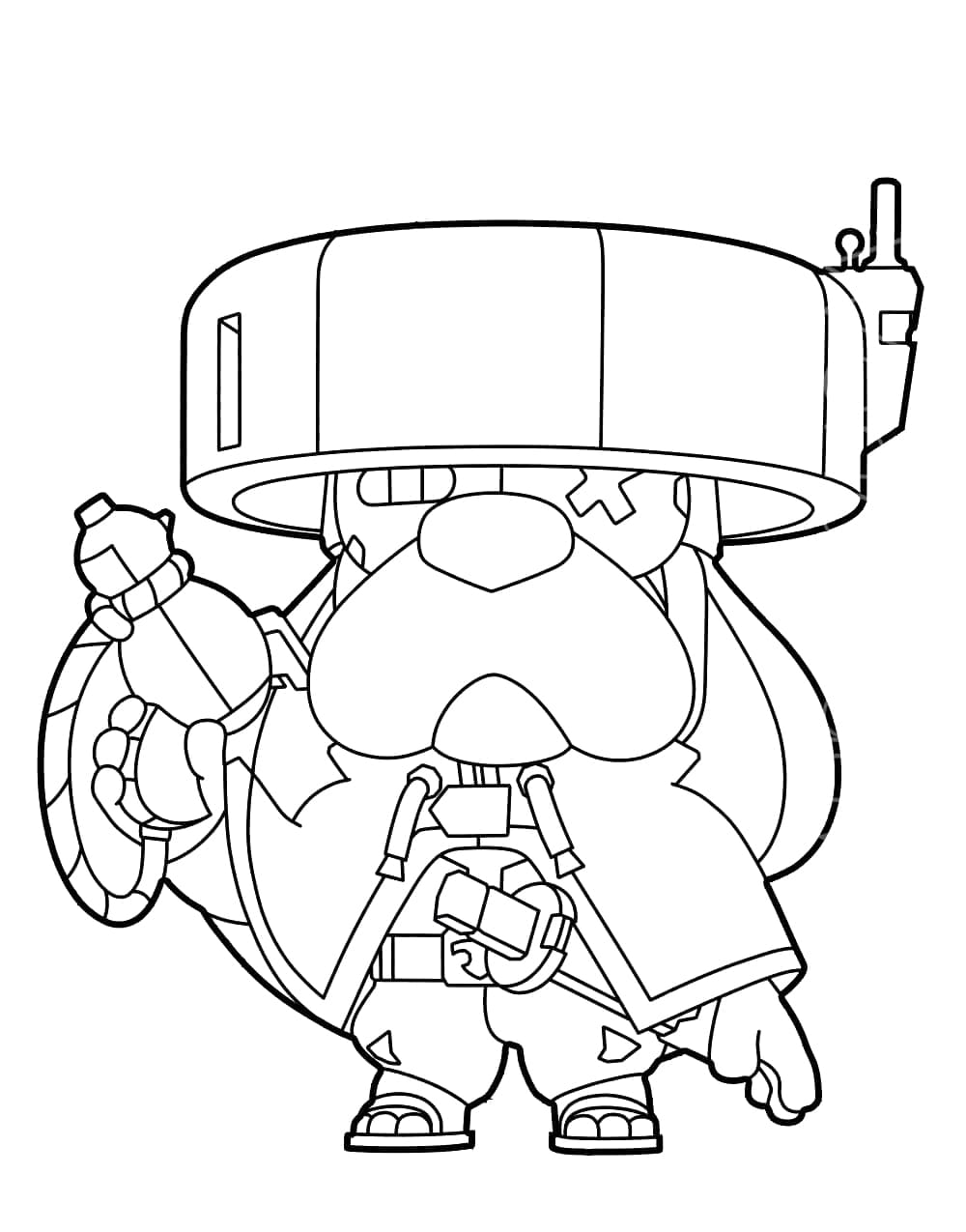 Desenho de Ronin Ruffs de Brawl Stars para Colorir