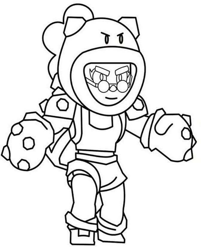 Desenho de Rosa Brawl Stars para Colorir