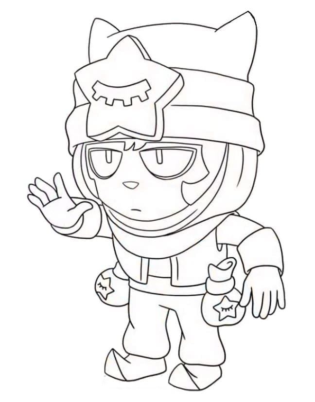 Desenho de Sandy Brawl Stars para Colorir