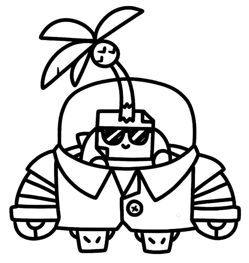 Desenho de Tropical Sprout de Brawl Stars para Colorir