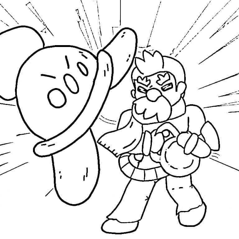 Baixar Desenho Gale Brawl Stars para Colorir com Giz