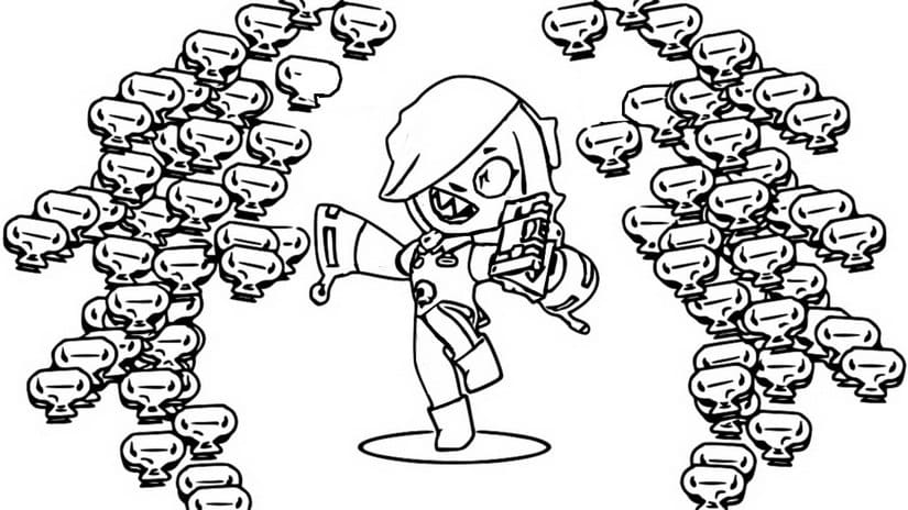 Desenho Colette Brawl Stars para Colorir
