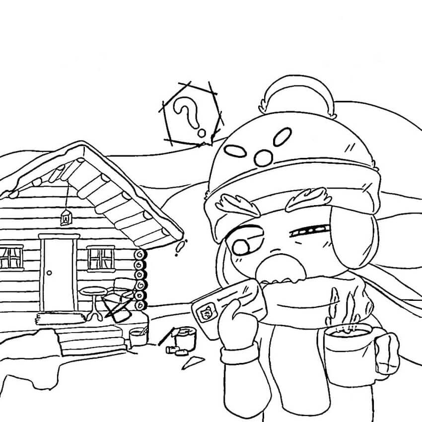 Desenho de Gale Brawl Stars para Colorir e Imprimir Pdf Grátis